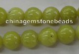 COJ105 15.5 inches 12mm round olive jade beads wholesale