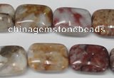 COJ224 15.5 inches 15*20mm rectangle blood stone beads wholesale