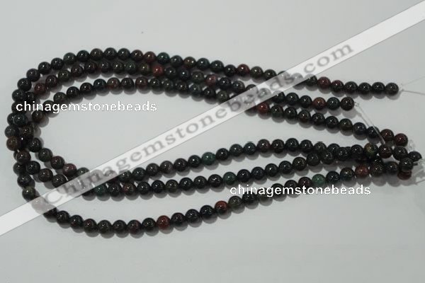 COJ301 15.5 inches 6mm round Indian bloodstone beads wholesale