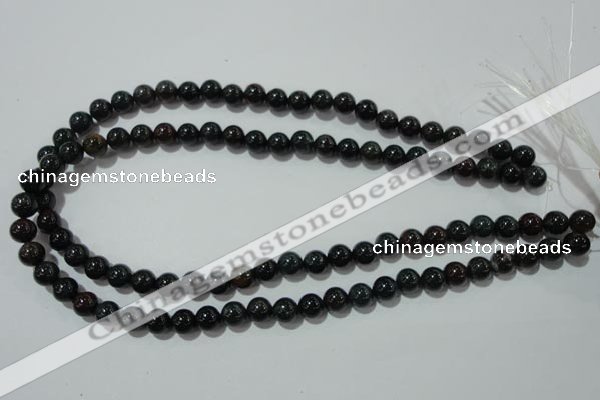 COJ302 15.5 inches 8mm round Indian bloodstone beads wholesale