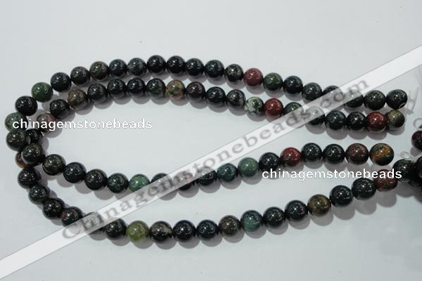 COJ303 15.5 inches 10mm round Indian bloodstone beads wholesale