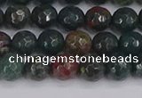 COJ311 15.5 inches 6mm faceted round Indian bloodstone beads