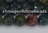 COJ312 15.5 inches 8mm faceted round Indian bloodstone beads