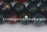 COJ313 15.5 inches 10mm faceted round Indian bloodstone beads