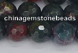 COJ314 15.5 inches 12mm faceted round Indian bloodstone beads