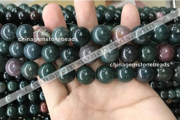 COJ335 15.5 inches 14mm round Indian bloodstone beads wholesale