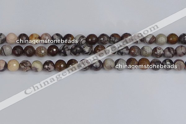 COJ363 15.5 inches 10mm faceted round outback jasper beads