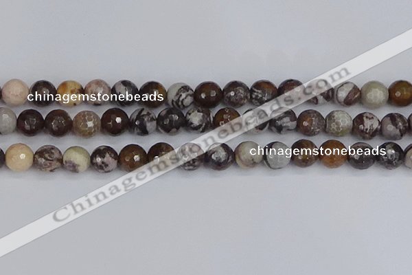 COJ364 15.5 inches 12mm faceted round outback jasper beads