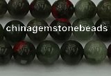 COJ452 15.5 inches 8mm round blood jasper beads wholesale