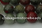 COJ453 15.5 inches 10mm round blood jasper beads wholesale