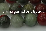 COJ454 15.5 inches 12mm round blood jasper beads wholesale