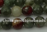 COJ463 15.5 inches 10mm faceted round blood jasper beads wholesale