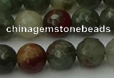 COJ464 15.5 inches 12mm faceted round blood jasper beads wholesale