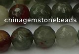 COJ465 15.5 inches 14mm faceted round blood jasper beads wholesale