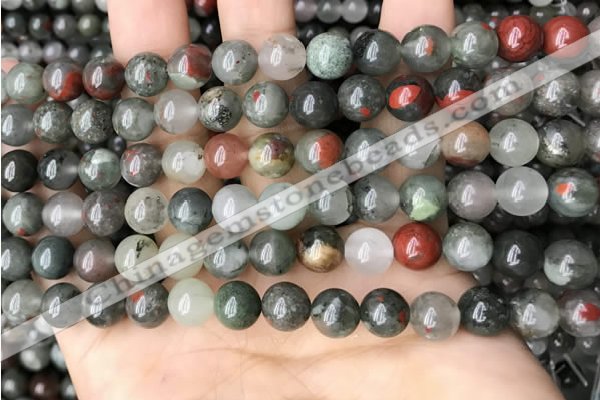 COJ482 15.5 inches 8mm round blood jasper beads wholesale