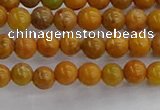 COJ600 15.5 inches 4mm round orpiment jasper beads wholesale