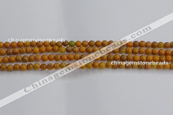 COJ600 15.5 inches 4mm round orpiment jasper beads wholesale