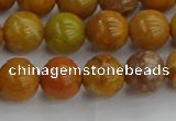 COJ602 15.5 inches 8mm round orpiment jasper beads wholesale