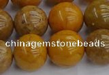 COJ604 15.5 inches 12mm round orpiment jasper beads wholesale