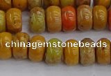 COJ612 15.5 inches 5*8mm rondelle orpiment jasper beads