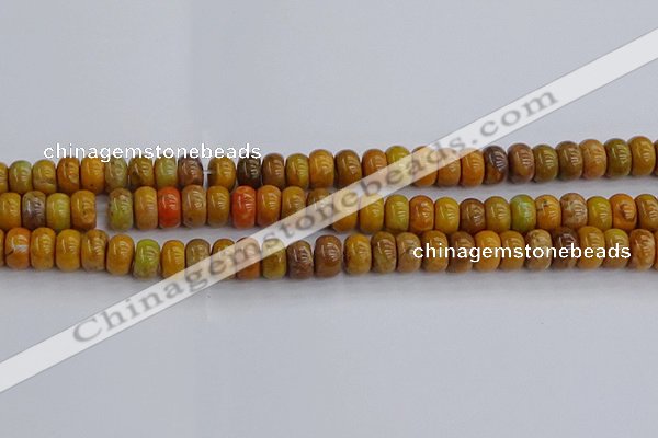 COJ612 15.5 inches 5*8mm rondelle orpiment jasper beads