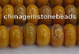 COJ613 15.5 inches 6*10mm rondelle orpiment jasper beads