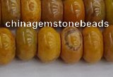 COJ614 15.5 inches 6*12mm rondelle orpiment jasper beads