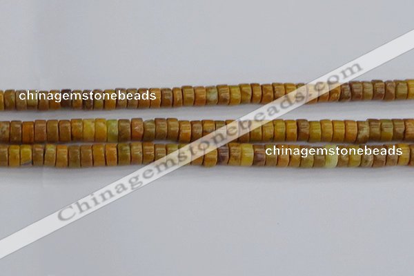 COJ620 15.5 inches 3*6mm heishi orpiment jasper beads
