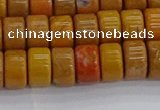 COJ621 15.5 inches 5*8mm heishi orpiment jasper beads