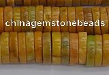 COJ623 15.5 inches 3*12mm heishi orpiment jasper beads