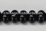 CON24 15.5 inches 10*16mm rondelle black onyx gemstone beads