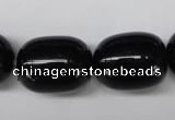 CON28 15.5 inches 15*20mm drum black onyx gemstone beads