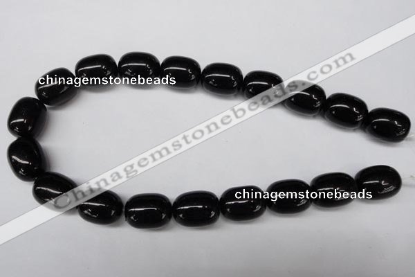 CON28 15.5 inches 15*20mm drum black onyx gemstone beads