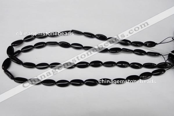 CON32 15.5 inches 8*16mm oval black onyx gemstone beads