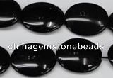 CON34 15.5 inches 17*22mm oval black onyx gemstone beads