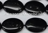 CON35 15.5 inches 18*25mm oval black onyx gemstone beads