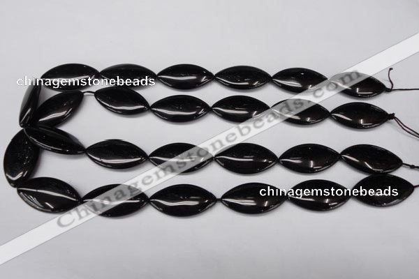 CON40 15.5 inches 16*30mm marquise black onyx gemstone beads