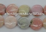 COP08 15.5 inches 16mm flat round natural pink opal beads wholesale