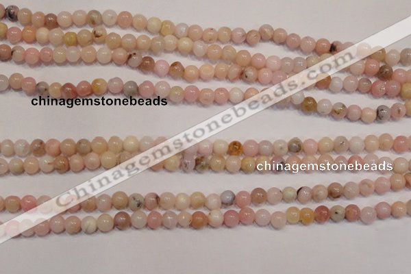 COP1001 15.5 inches 4mm round natural pink opal gemstone beads