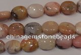 COP1021 15.5 inches 8*10mm oval natural pink opal gemstone beads