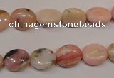 COP1022 15.5 inches 10*12mm oval natural pink opal gemstone beads