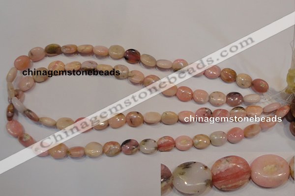 COP1022 15.5 inches 10*12mm oval natural pink opal gemstone beads