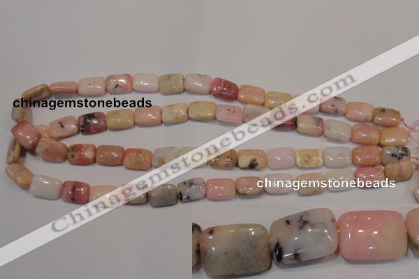 COP1032 15.5 inches 10*14mm rectangle natural pink opal gemstone beads