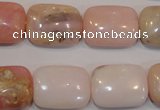 COP1035 15.5 inches 15*20mm rectangle natural pink opal gemstone beads