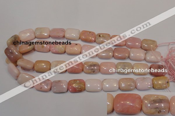 COP1035 15.5 inches 15*20mm rectangle natural pink opal gemstone beads