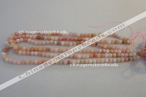 COP1060 15.5 inches 6mm round natural pink opal gemstone beads