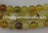 COP1202 15.5 inches 8mm round yellow opal gemstone beads