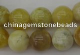 COP1205 15.5 inches 14mm round yellow opal gemstone beads