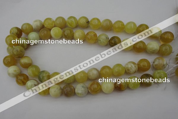 COP1205 15.5 inches 14mm round yellow opal gemstone beads