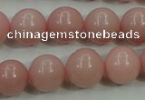 COP1215 15.5 inches 14mm round Chinese pink opal gemstone beads